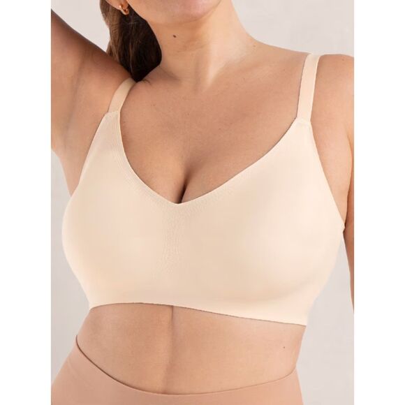 Shapermint Essentials Smoothing Comfort Wireless Bra Large Beige NWT - Picture 1 of 3
